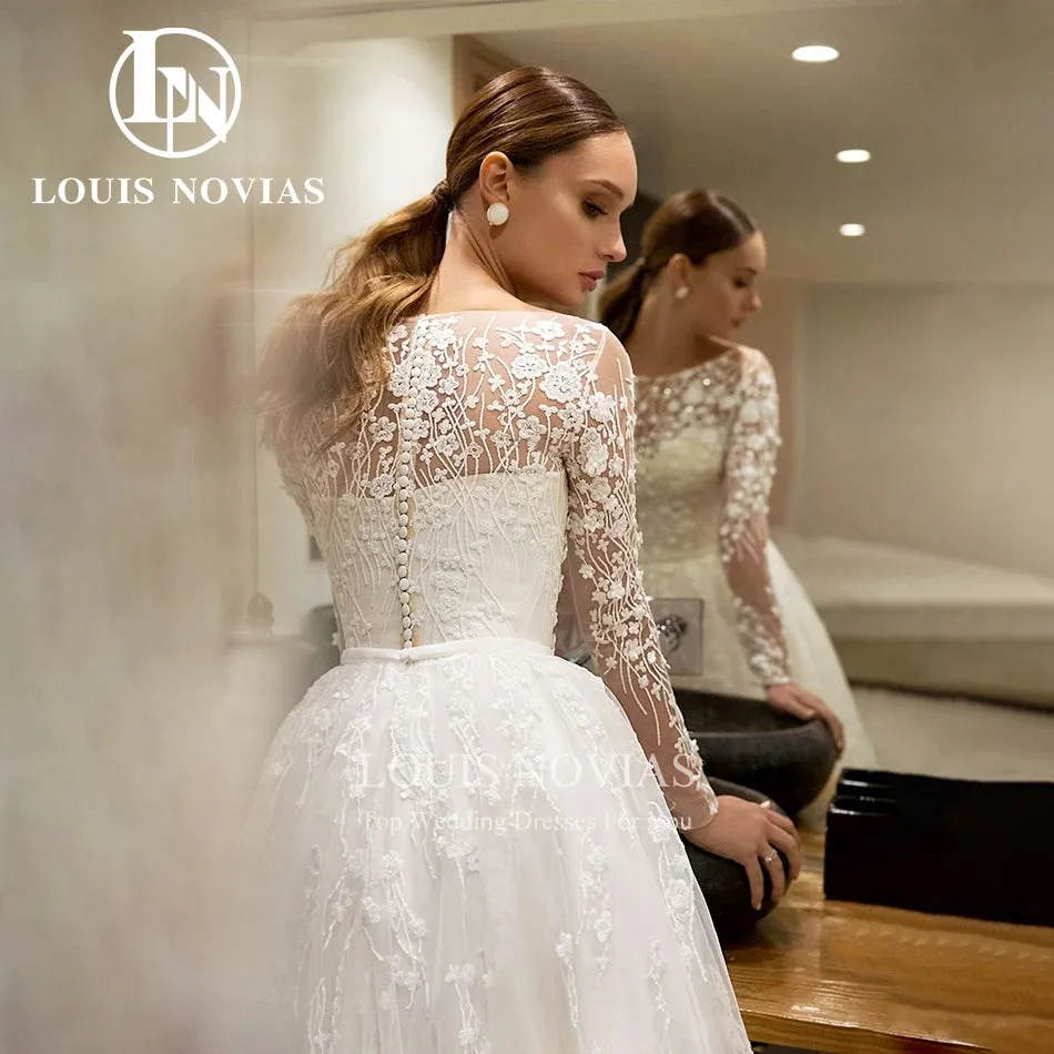 Wedding Dresses For Women Delicacy Beaded Lace Embroidery