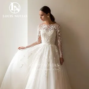 Wedding Dresses For Women Delicacy Beaded Lace Embroidery