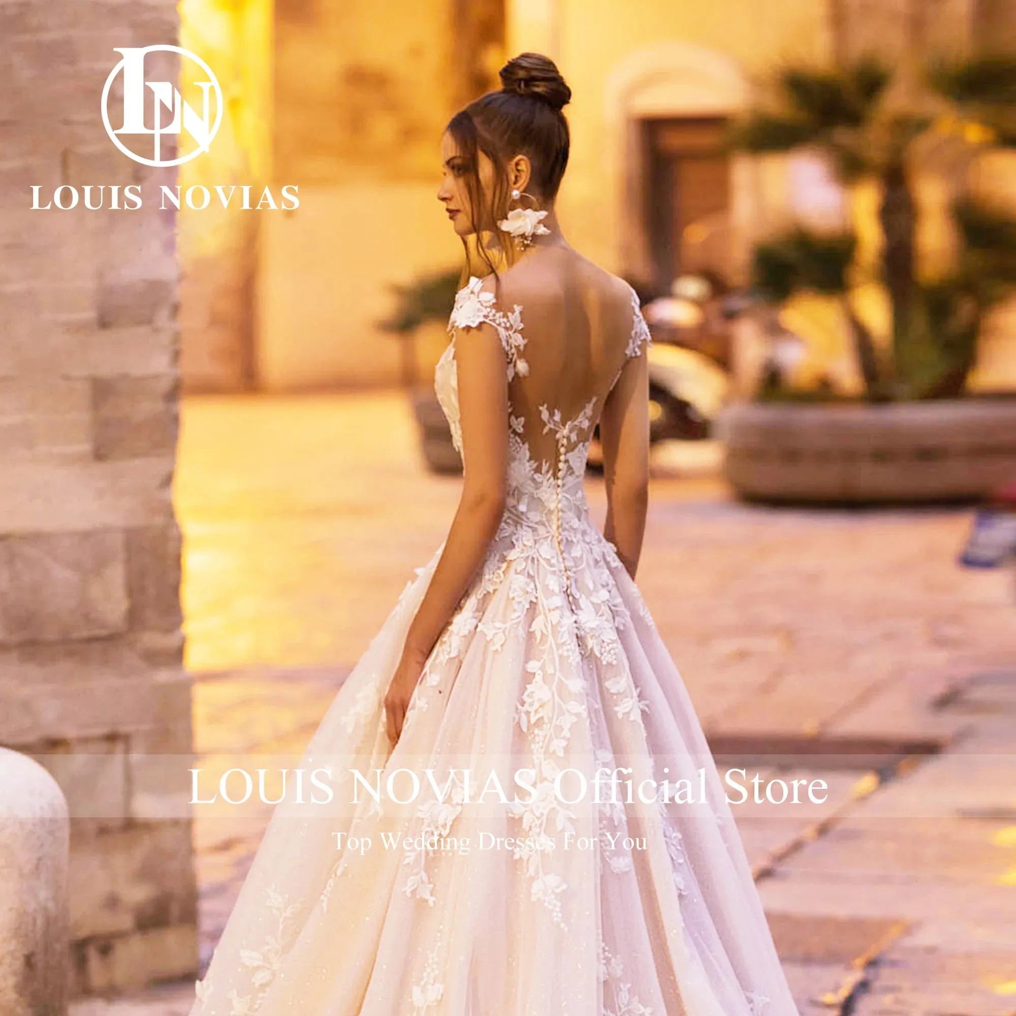 Wedding Dresses For Women Off Shoulder Backless Appliques