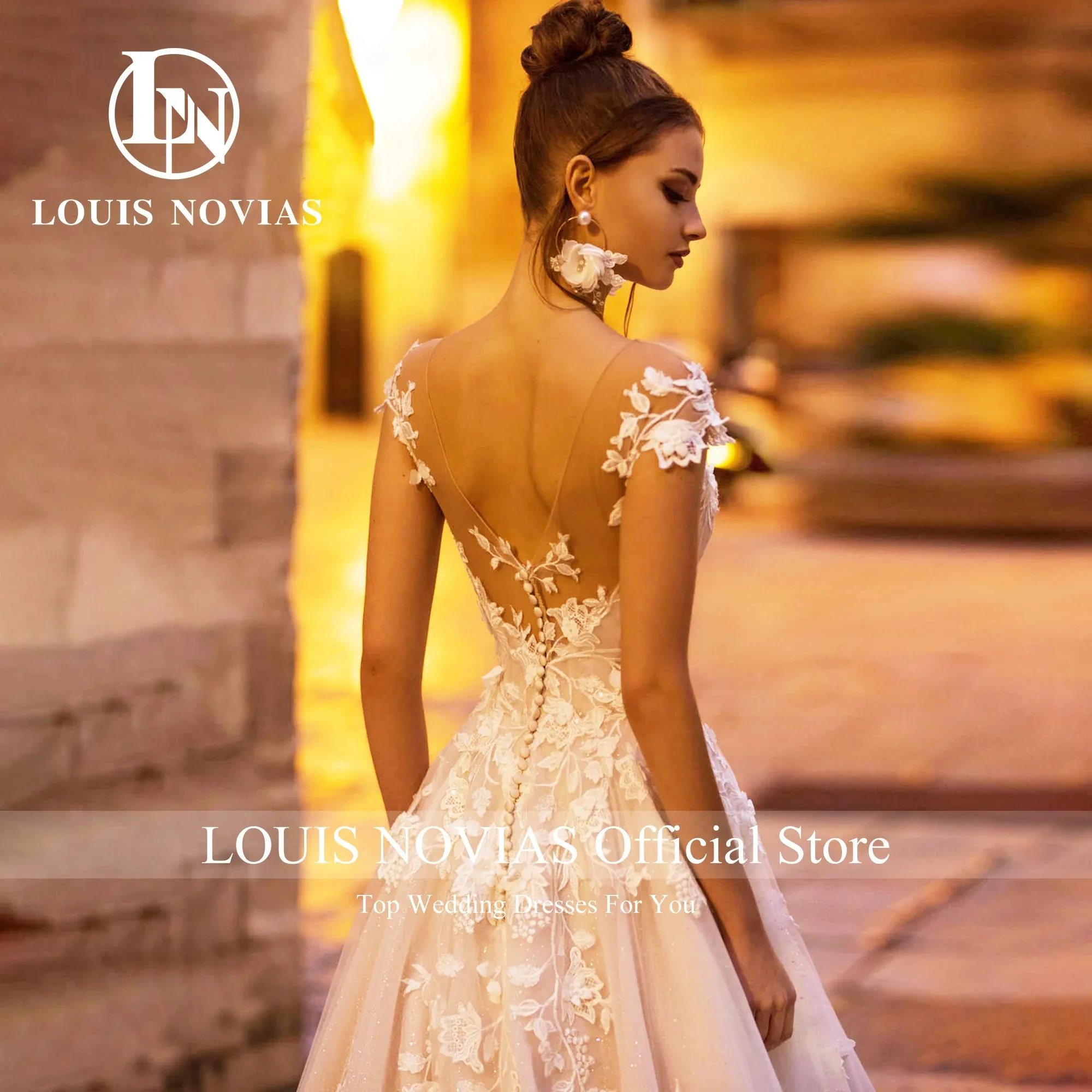 Wedding Dresses For Women Off Shoulder Backless Appliques