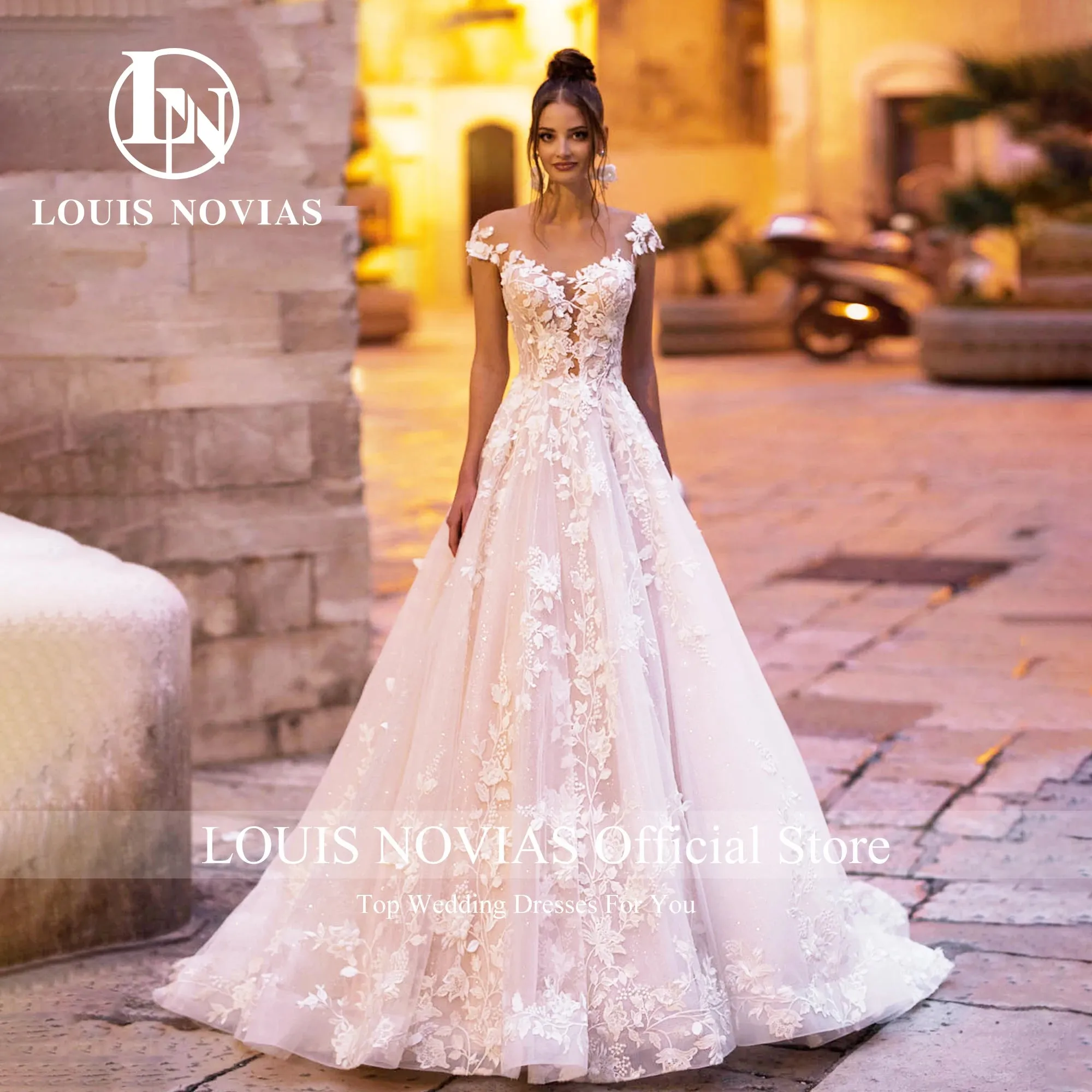 Wedding Dresses For Women Off Shoulder Backless Appliques
