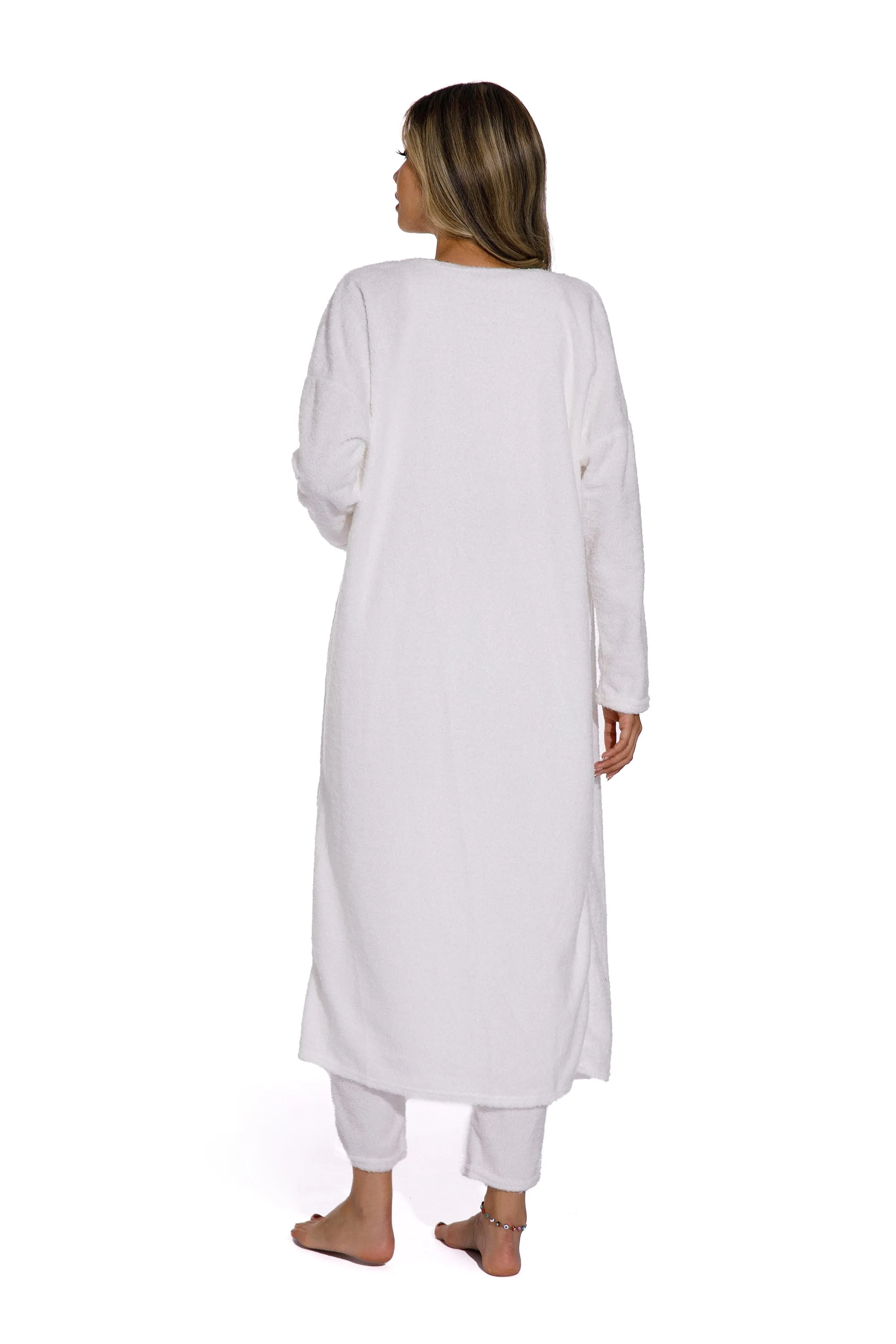 White -3Piece Fashion women Pure Color Sleepsuit