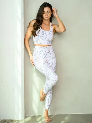 WOMEN'S ACTIVE 2PC. TOP & LEGGINGS MULTI DOT SET
