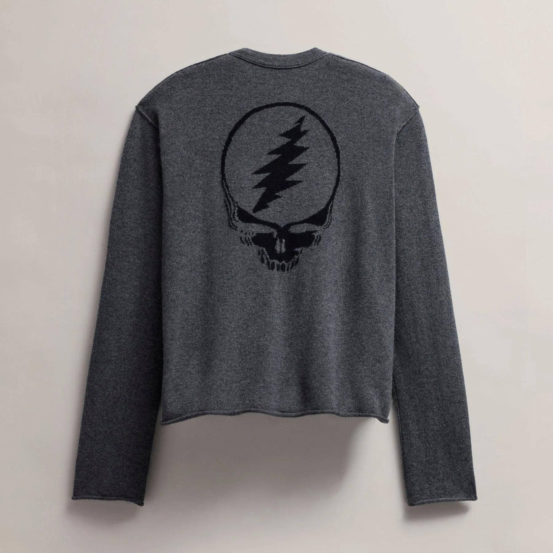 Women's Grateful Dead Crew Neck Sweater - Flannel/Black