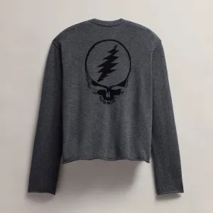 Women's Grateful Dead Crew Neck Sweater - Flannel/Black