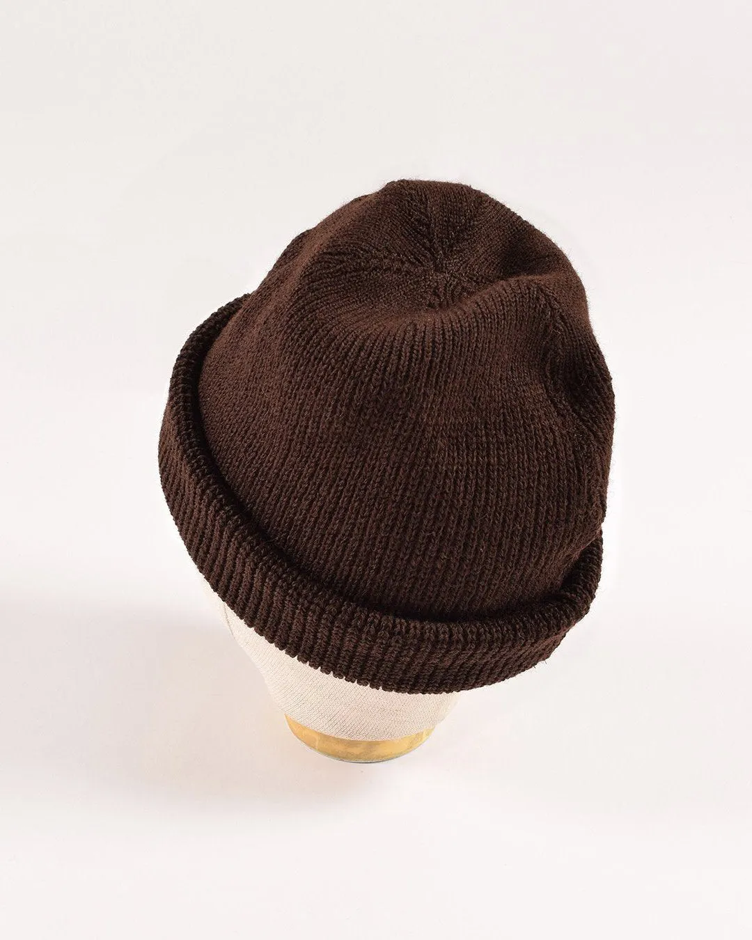 Wool Knit Watch Cap - Brown