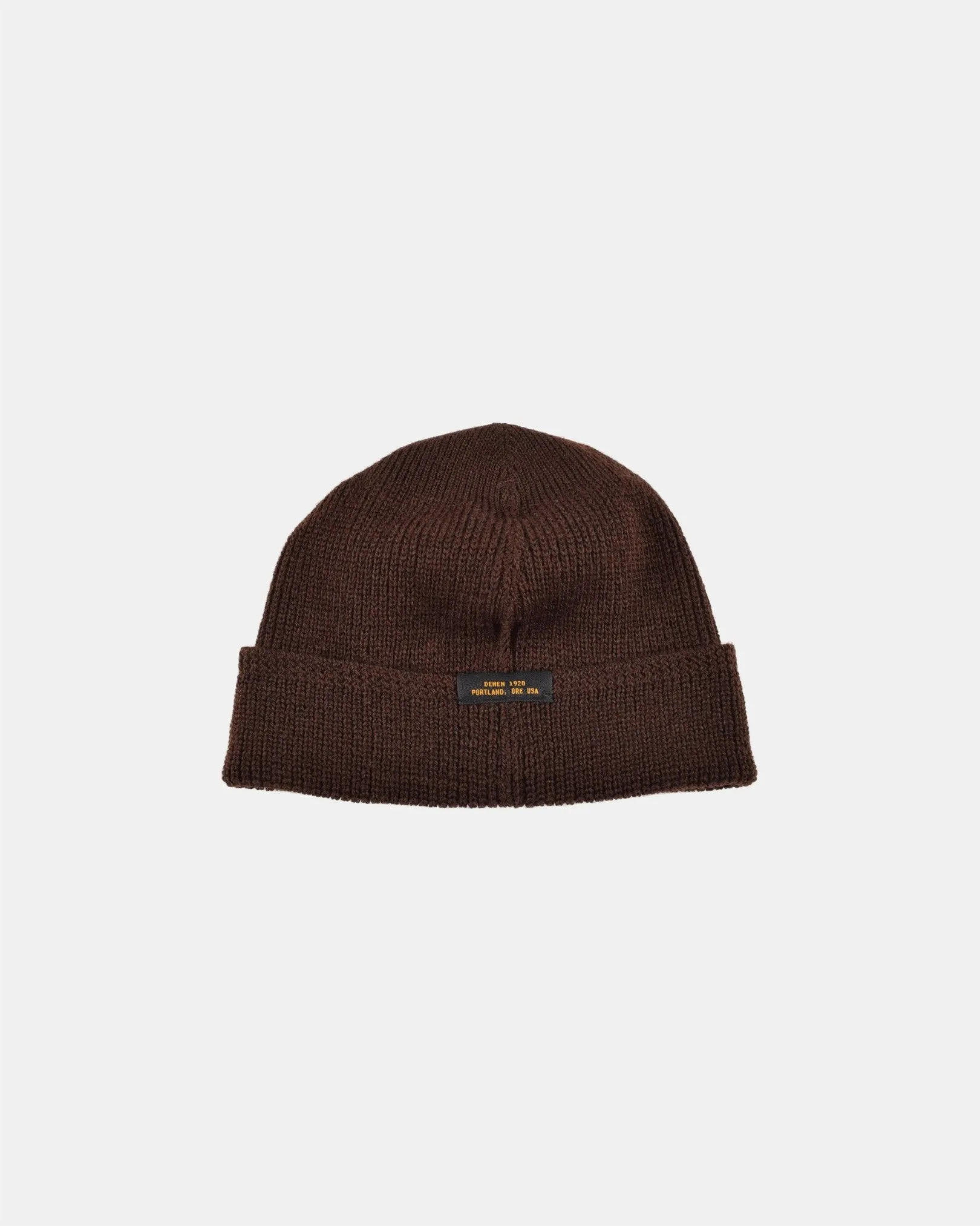 Wool Knit Watch Cap - Brown