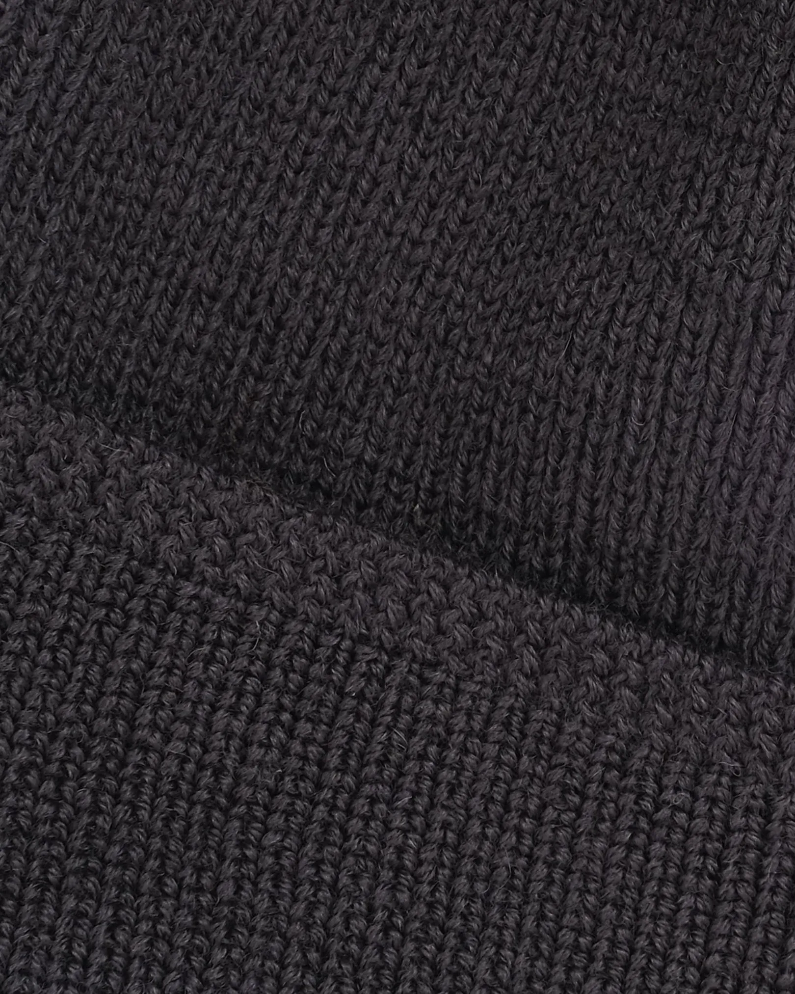 Wool Knit Watch Cap - Dark Charcoal